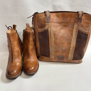 Bed Stu Brown Leather Shoulder Bag (Boots sold separately)